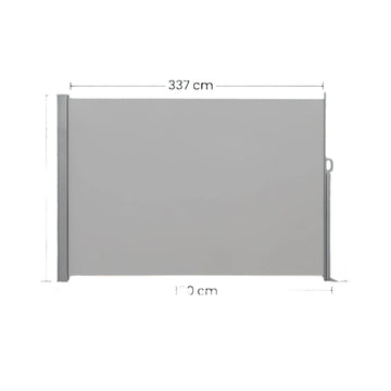 Uitschuifbare zijluifel - Roestbestendig staal - 200 x 350 cm