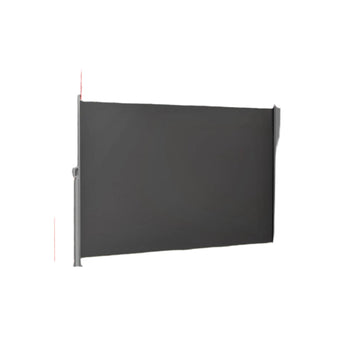 Uitschuifbaar zijscherm - stalen cassette - zonwering - roestwerend - antraciet - 160 x 450 cm