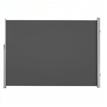 Uitschuifbare zijmarkise met stalen cassette | Antraciet | 180x500 cm