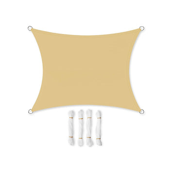 Schaduwdoek - waterdicht zonnescherm - zand - 3 x 4 m