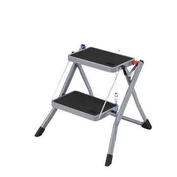 2-traps inklapbare opstapladder - hoge stabiliteit - antisliptreden - 50 x 3,5 x 55,5 cm