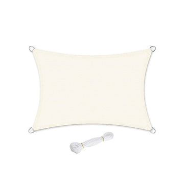 Zonwering - UV-bescherming - Buitenzonwering - Beige Wit - 3 x 5 m