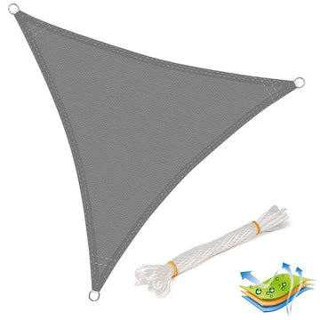 Driehoekig zonnedoek HDPE met UV-bescherming | Grijs | 200x200x200 cm
