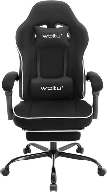 Ergonomische gamingstoel met pocketvering en netstof | Zwart, Grijs | 63,5x60x117,5-125,5 cm