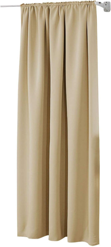 Verduisteringsgordijn met rimpelband 250 g/m² | Champagne | 135x245 cm