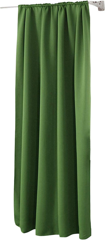 Verduisterend gordijn met plooiband | Groen | 135x225 cm