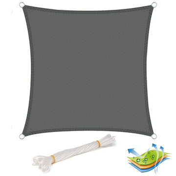 Zonneschermdoek UV- en windbescherming | Grijs | 500x500 cm