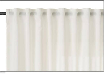Halftransparante gordijnen met plooiband set van 2 | Crème | 135x225 cm