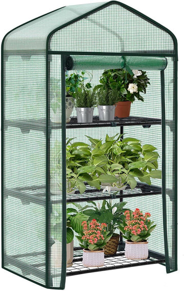 Foliekas met oprolbare deur | Groen | 69x49x125 cm