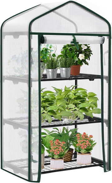 Foliekas met oprolbare deur | Wit | 69x49x125 cm