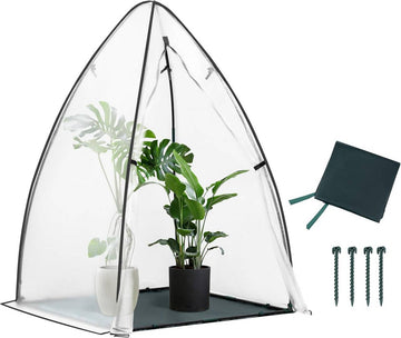 Foliekas 120x180 cm, halftransparant plantenhuis | Donkergroen en zwart | 120x120x180 cm