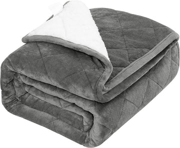 Gewichtsdeken voor volwassenen dubbelzijdig flanel 11 kg | Grijs | 150x200 cm