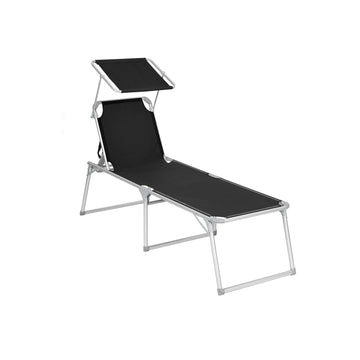 Ligstoel voor buiten - inklapbaar zonnebed - 65 x 200 x 48 cm