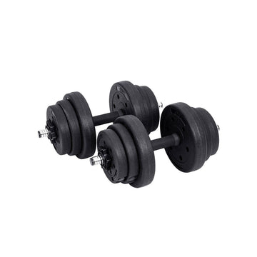 Dumbbellset 20 kg – verstelbare halters – zwart – 2,5 x 50,5 cm