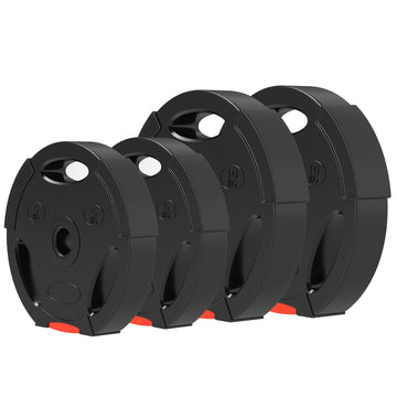 Set van 4 gewichtsschijven – 2 x 10 kg en 2 x 5 kg | Kleur: Zwart