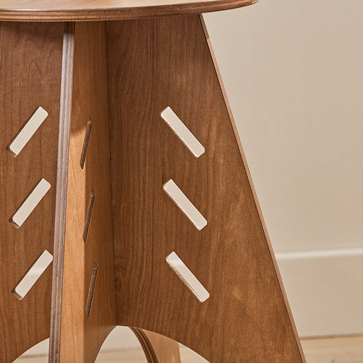 Houten Bijzettafel - Salontafel - Bijzettafel - Eenvoudige montage - Duurzaam - Milieuvriendelijk - H48,5 x Ø30,5cm