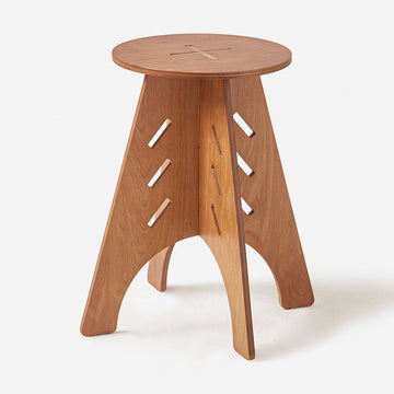 Houten Bijzettafel - Salontafel - Bijzettafel - Eenvoudige montage - Duurzaam - Milieuvriendelijk - H48,5 x Ø30,5cm