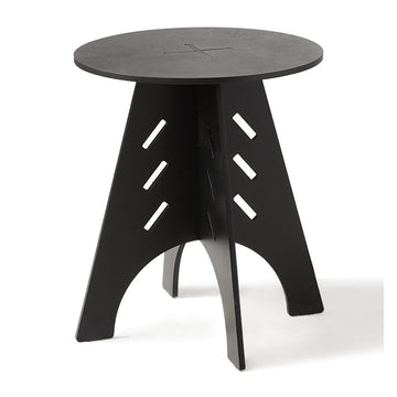 Houten Bijzettafel - Salontafel - Tenon Joint Table - Eenvoudige montage - Milieuvriendelijk - Geluidsreducerende vloerbeschermers - H55 x Ø46,5cm