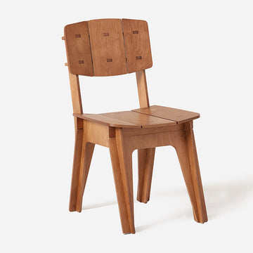 Houten Eetkamerstoel - Keukenstoel - Bureaustoel - Eenvoudige montage - Krasbestendig - Milieuvriendelijk - 44,5 cm x 86 cm x 61 cm - Bruin