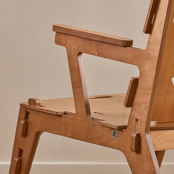 Houten Stoel - Keukenstoel - Kinderstoel - Tenon Joint Assembly - Krasbestendige vloerbeschermers - Milieuvriendelijk ontwerp - 55 cm x 70 cm x 72 cm