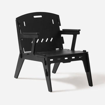 Wood Lounge Chair - Fauteuil - Houten zitting - Eenvoudige montage - 55cm x 70cm x 72cm - Milieuvriendelijk - Modern design