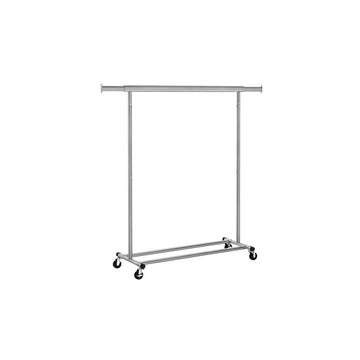 Kledingrek op wielen - verstelbaar - 90 kg - grijs - 45,4 x (92-132) x 160 cm