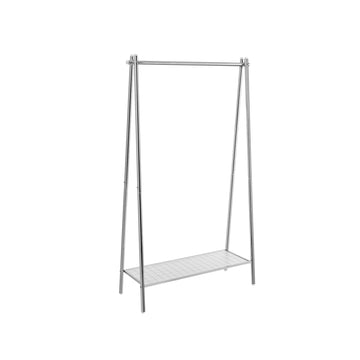 Stalen kledingrek - kledingstandaard - garderobe-organizer - zilver - 33,5 x 92,5 x 153 cm