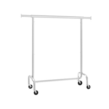 Verstelbaar kledingrek - verchroomd ijzer - 110-150 x 160 x 45 cm - zilver - 130 kg