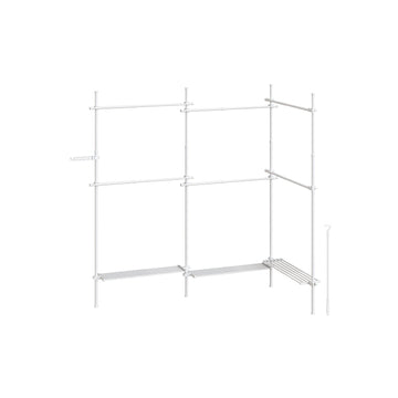 Plafondhoog kledingrek - verstelbaar - stalen frame - 33,5 x (240-353) x (208-310) cm