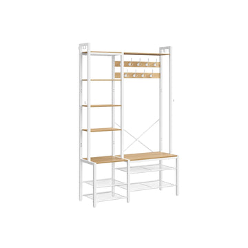 Kapstok met schoenenbank - garderobeopslag - halorganizer - stevig - 40 x 120 x 190 cm