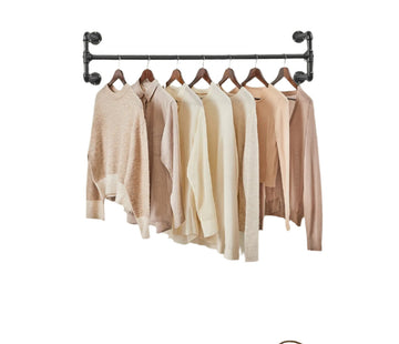 Kledingrek - garderobestandaard - staal - 33,5 x 92,5 x 153 cm - draagkracht 40 kg