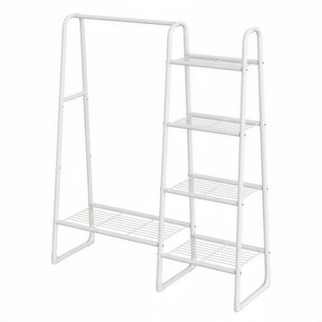 Kledingrek met 5 planken | Wit | 101,7x40x153,3 cm