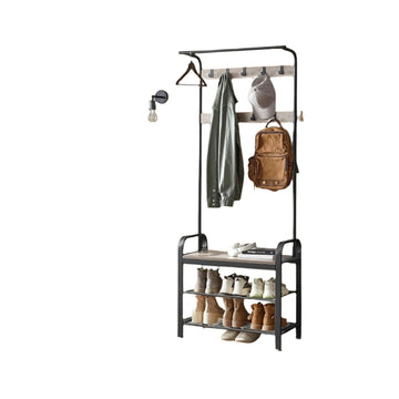 Kapstokrek met schoenenbank - halorganizer - 72 x 33,7 x 183 cm