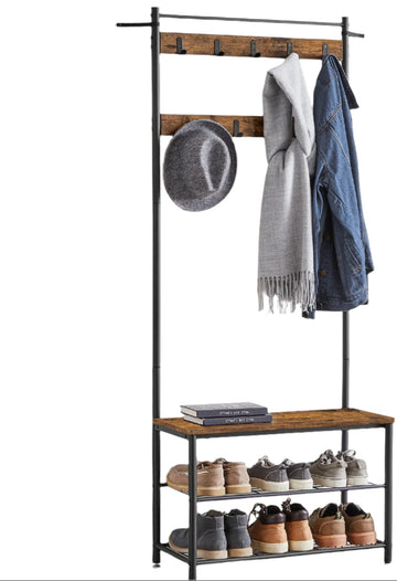 Kledingrek - kapstok - ruimtebesparend ontwerp - 70 x 175 x 32 cm