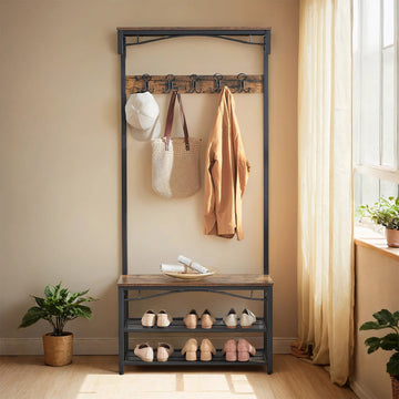Kapstok met schoenenbank en rek - halorganizer - 80 x 178,5 x 30 cm