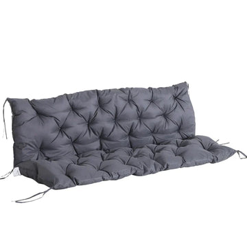 Benchkussen voor tuinbank | Kleur: Donkergrijs | Afmetingen: 150x98x8 cm