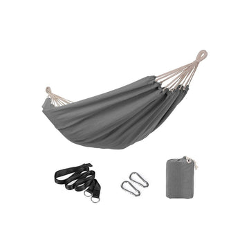 Hangmat - Outdoor campinghangmat - Draagbare hangstoel - Grijs - 210 x 150 cm
