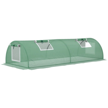 Draagbare mini-kas - Foliekas voor tuinplanten | Kleur: Groen | Afmetingen: 80x200x45 cm