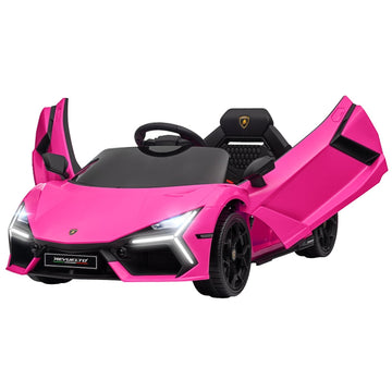 Elektrische kinderauto Lamborghini Revuelto 12V | Kleur: Roze | Afmetingen: 60x105x40 cm
