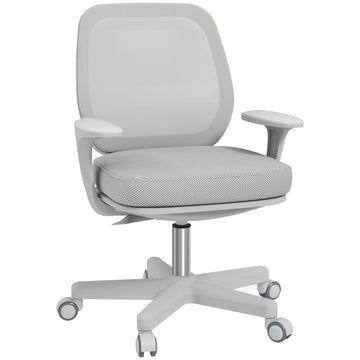 Bureaustoel, ergonomisch en verstelbaar | Kleur: Grijs | Afmetingen: 48x55x82.5-94.5 cm
