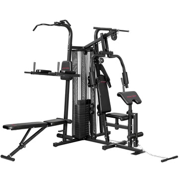 Multifunctioneel krachtstation voor thuis | Kleur: Zwart | Afmetingen: 183x250x213 cm
