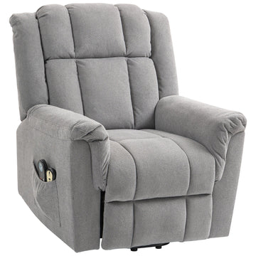 Powerlift-fauteuil met massage en warmte - Grijs | Kleur: Grijs | Afmetingen: 85x91x104 cm