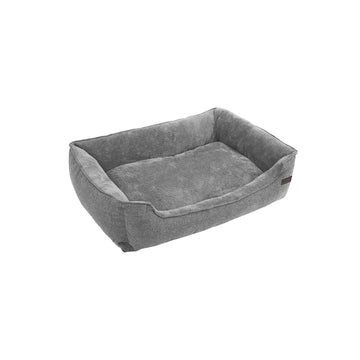 Hondenbed - puppybed - imitatie linnen - wasbare hoes - 110 x 77 x 25 cm