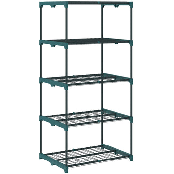 5-laags plantenrek voor binnen en buiten | Kleur: Donkergroen | Afmetingen: 49x67x138 cm