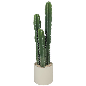Kunstmatige kaktus 95 cm met pot | Kleur: Groen | Afmetingen: 22x22x95 cm