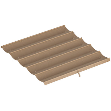 Vervangingsdak voor pergola 3 x 3 m, intrekbaar | Kleur: Bruin | Afmetingen: 255x250x6 cm
