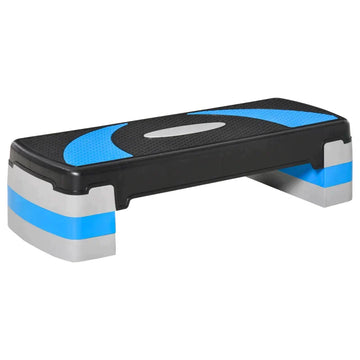 Aerobic stepper | Verstelbaar | Kleur: Zwart/lichtblauw/grijs | Afmetingen: 31x80x20 cm