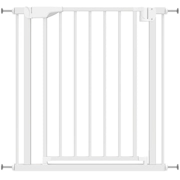 Traphekje zonder boren met automatische sluiting | Kleur: Wit | Afmetingen: 76-81x3x76 cm