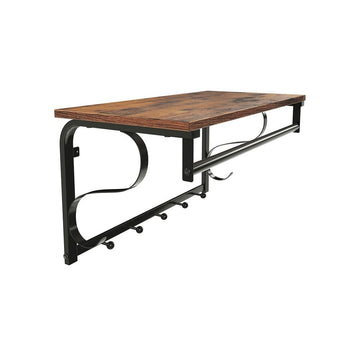 Wandkapstok met plank – industrieel, vintage – 60 x 30 x 32 cm