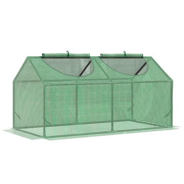 Mini-kas voor planten - Kweekkas | Kleur: Groen | Afmetingen: 60x120x60 cm